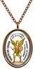 My Altar Archangel St Raphael Gods Healing Protected by Angels Rose Gold Steel Pendant Necklace