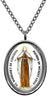 My Altar Saint Margaret of Cortona Patron of Weight Loss Silver Stainless Steel Pendant Necklace