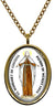 My Altar Saint Margaret of Cortona Patron of Weight Loss Gold Stainless Steel Pendant Necklace