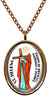 My Altar Saint Helena Patron of Difficult Marriages & Divorce Rose Gold Stainless Steel Pendant Necklace