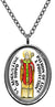 My Altar Saint Augustine of Hippo Patron of Love & Protection Silver Stainless Steel Pendant Necklace
