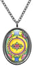 My Altar Solomons 5th Jupiter Seal for Manifestation & Psychic Visions Silver Stainless Steel Pendant Necklace