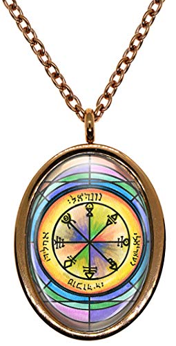 My Altar Solomons 1st Pentacle of Venus Brings Friendships to The Possessor Rose Gold Stainless Steel Pendant Necklace