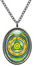 My Altar Solomons 4th Pentacle of The Saturn for Gaining Control & Good News Silver Stainless Steel Pendant Necklace