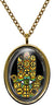 My Altar Interfaith Unity Evolved Spiritually Open Minded Hamsa Gold Stainless Steel Pendant Necklace