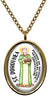 My Altar Saint Dorothea for Love, Weddings, Gardening Gold Stainless Steel Pendant Necklace
