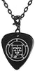 Botis 17th Lesser Seal Goetia Black Guitar Pick Clip Charm on 24" Chain Necklace