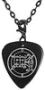 Orobas 55th Lesser Seal Goetia Black Guitar Pick Clip Charm on 24" Chain Necklace