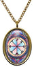 My Altar Solomons 3rd Pentacle of The Saturn for Protection Against Others Plots Gold Stainless Steel Pendant Necklace