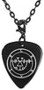 Leraie 14th Lesser Seal Goetia Black Guitar Pick Clip Charm on 24" Chain Necklace