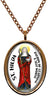 My Altar Saint Hilda Patron of Learning and Self Worth Rose Gold Stainless Steel Pendant Necklace