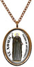 My Altar Saint Xavier Patron of Missionaries Rose Gold Stainless Steel Pendant Necklace