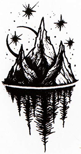 Mountains & Forest Waterproof Temporary Tattoos 2 Sheets