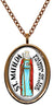 Saint Matilda Patron of The Falsely Accused Rose Gold Stainless Steel Pendant Necklace