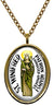My Altar Saint Winifred Patron Against Unwanted Advances Gold Stainless Steel Pendant Necklace