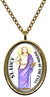 My Altar Saint Lucy Patron of The Eyes Gold Stainless Steel Pendant Necklace