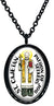 My Altar Saint Cajetan Patron for Job Seekers Black Stainless Steel Pendant Necklace