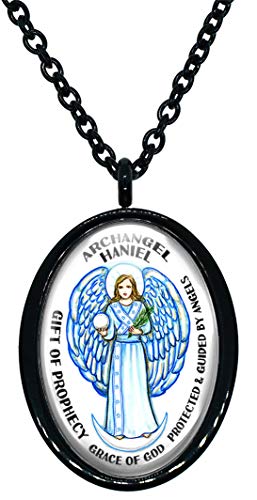 My Altar Archangel Haniel Gift of Prophecy Protected by Angels Steel Pendant Necklace