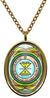 My Altar Solomons 3rd Pentacle of Venus to Attract Love, Respect & Admiration Gold Stainless Steel Pendant Necklace