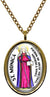 My Altar Saint Monica Patron of Protecting Mothers & Wives Gold Steel Pendant Necklace