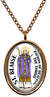 My Altar Saint Blaise Patron of Healing The Throat Rose Gold Stainless Steel Pendant Necklace