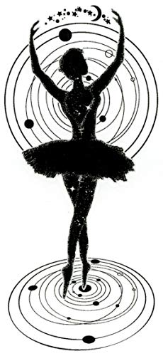 Ballerina Cosmic Ballet Dance Waterproof Temporary Tattoos 2 Sheets