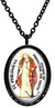 My Altar Saint Philomena Patron of Protecting The Youth Black Stainless Steel Pendant Necklace