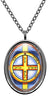 My Altar Solomons 6th Jupiter Seal Protects from All Earthly Danger Silver Stainless Steel Pendant Necklace