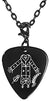 Gran Bwa Nature Love Healing Pets Veve Voodoo Black Guitar Pick Clip Charm on 24" Chain Necklace