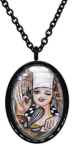 My Altar Whimsical Chef in The Kitchen Stainless Steel Pendant Necklace