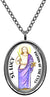 My Altar Saint Lucy Patron of The Eyes Silver Stainless Steel Pendant Necklace