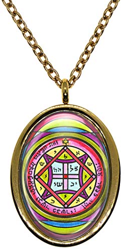 My Altar Solomons 4th Pentacle of Venus Makes Anyone Desired Come to You Gold Stainless Steel Pendant Necklace