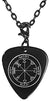 Solomon's 1st Seal of Jupiter for Business Success Black Guitar Pick Clip Charm on 24" Chain Necklace