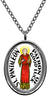 My Altar St. Pantaleon Patron Saint of Good Luck Silver Stainless Steel Pendant Necklace