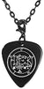 Camio 53rd Lesser Seal Goetia Black Guitar Pick Clip Charm on 24" Chain Necklace