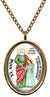 Saint Anne Holy Mother of Mary Patron of Mothers & Grandmothers Gold Stainless Steel Pendant Necklace