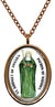 My Altar Saint Bridget of Sweden Patron of Widows Rose Gold Stainless Steel Pendant Necklace