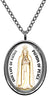 My Altar Our Lady of Fatima Patron of Peace Silver Stainless Steel Pendant Necklace