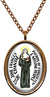 My Altar Saint Jane Frances de Chantal for Forgotten & Missing People Rose Gold Stainless Steel Pendant Necklace