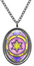 My Altar Solomons 2nd Jupiter Seal for Honor Wealth Peace Silver Stainless Steel Pendant Necklace