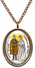 My Altar Blessed Karl & Empress Zita Patrons of Soulmates Gold Rose Gold Stainless Steel Pendant Necklace