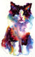Beautiful Watercolor Kitten Cat Waterproof Temporary Tattoos 2 Sheets