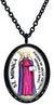 My Altar Saint Monica Patron of Protecting Mothers & Wives Black Steel Pendant Necklace
