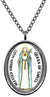 My Altar Blessed Virgin Mary Queen of Saints Silver Stainless Steel Pendant Necklace