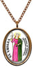 My Altar Saint Ursula Patron of Womens Liberation Movement Rose Gold Stainless Steel Pendant Necklace
