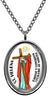 My Altar Saint Helena Patron of Difficult Marriages & Divorce Silver Stainless Steel Pendant Necklace