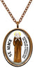 My Altar Saint Alice Patron for Protecting The Blind & Paralyzed Rose Gold Stainless Steel Pendant Necklace