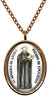My Altar Saint Ignatius of Loyola Patron of Education Rose Gold Stainless Steel Pendant Necklace