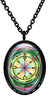 Solomons 6th Pentacle of Mars for All-encompassing Protection Black Stainless Steel Pendant Necklace