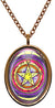 My Altar Solomons 2nd Pentacle of Venus for Grace & Honor Rose Gold Stainless Steel Pendant Necklace